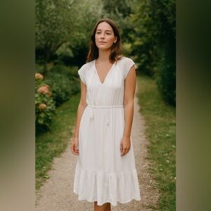Old Navy White Midi Dress